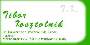 tibor kosztolnik business card